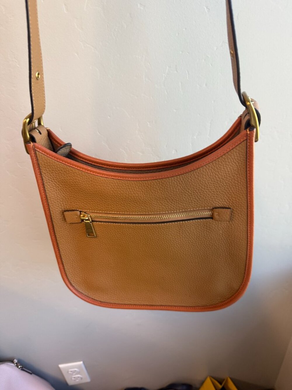 COACH "Emery" Pebble Leather Color Block Adjustable Shoulder/Crossbody Bag - Picture 10 of 15